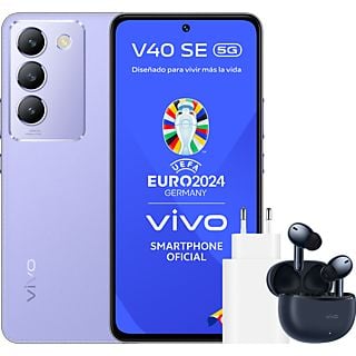 Móvil + Auriculares + Cargador 44W- vivo V40 SE, Leather Purple, 256 GB, 8GB RAM, 6.67" AMOLED, Snapdragon® 4 Gen 2, 5000 mAh, Android