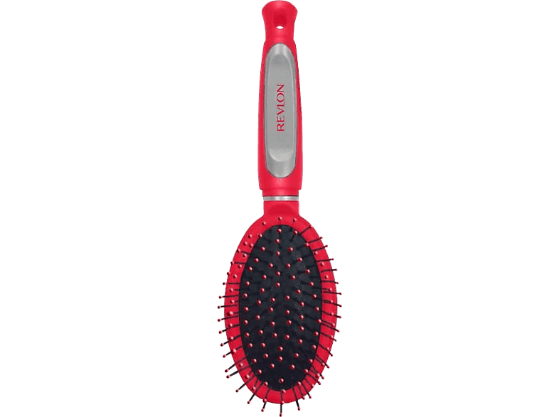 Cepillo - Revlon RV 2820 Cushion Brush, Cerdas duras, Plástico, Rojo