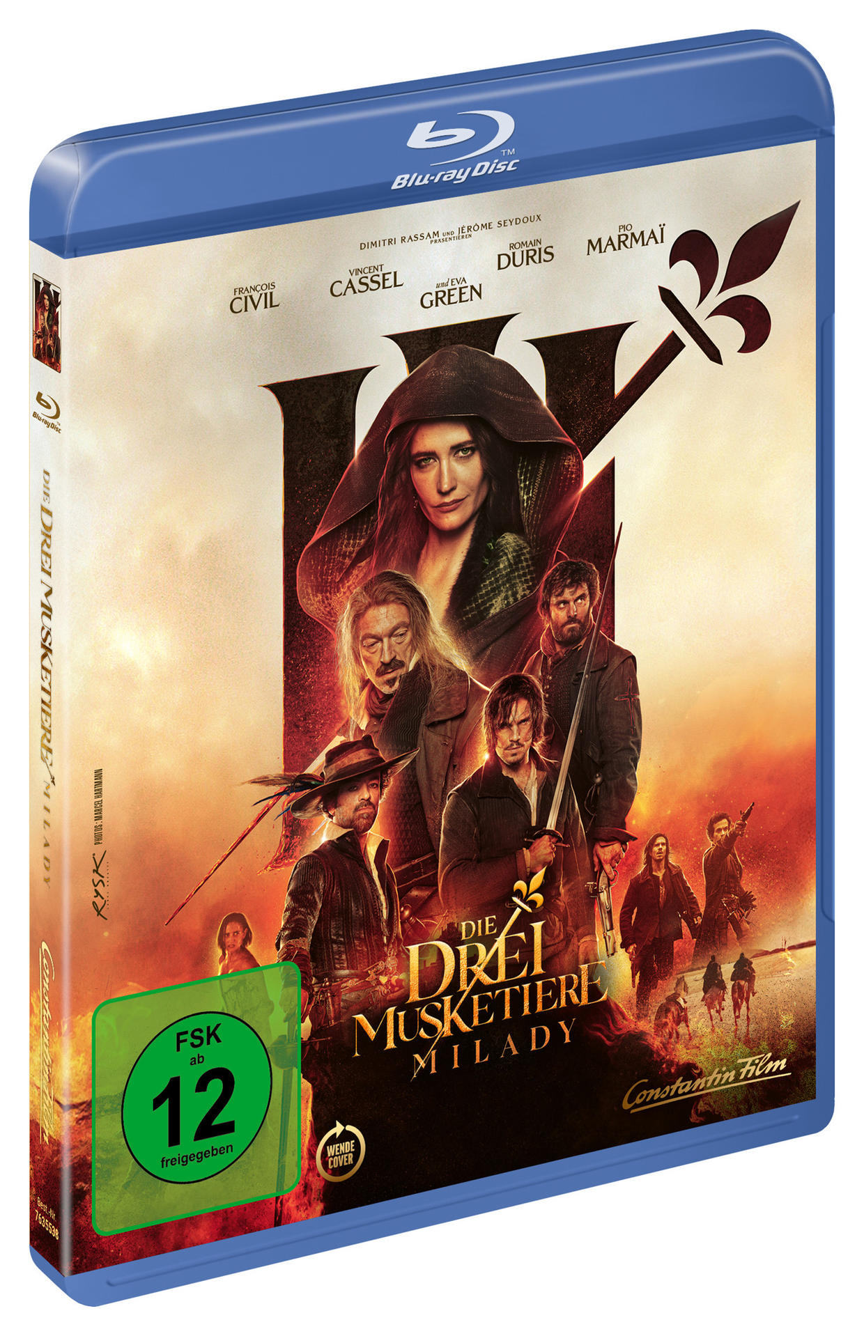 Blu-ray Disc von 'Die Drei Musketiere - Milady' mit Cover-Art.