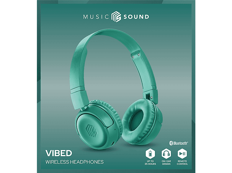 CELLULARLINE Music Sound Vibe Kablosuz Bluetooth Kulak Üstü Kulaklık Kırık Yeşil_3