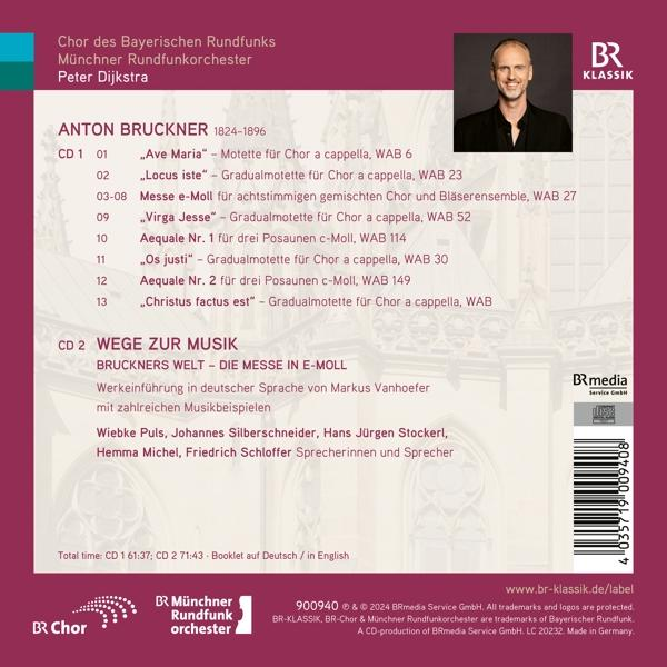 CD-Hülle mit Text über Anton Bruckner und einem Porträt eines Mannes.
