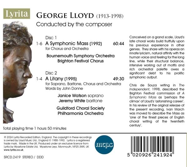 Albumcover für George Lloyds Musik, mit einer Büste und Trackdetails.