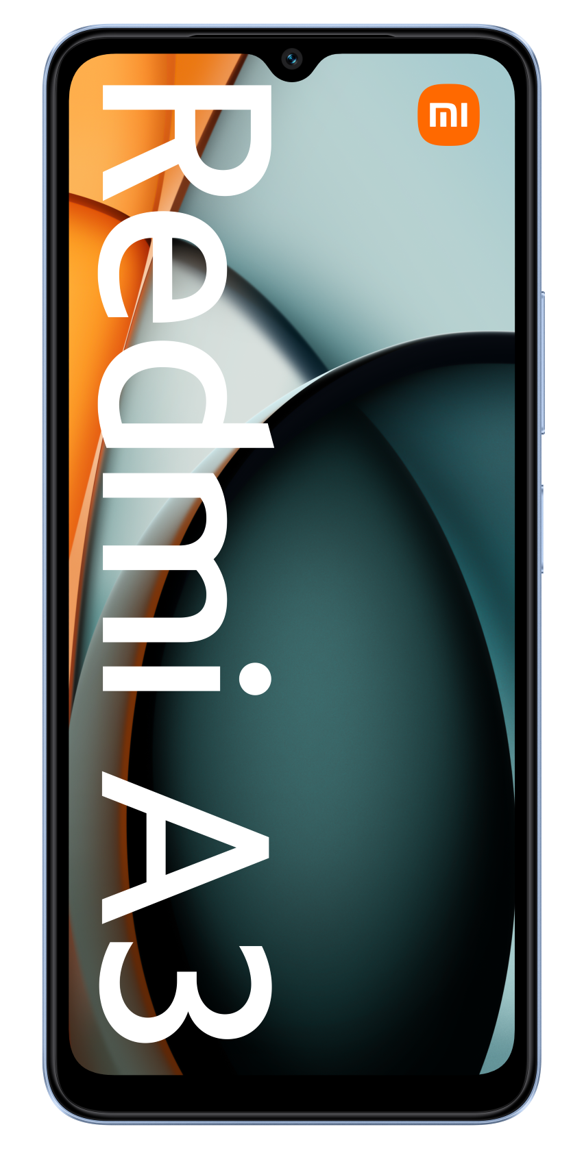 Zbliżenie telefonu Xiaomi Redmi A3, pokazujące jego ekran z tekstem.