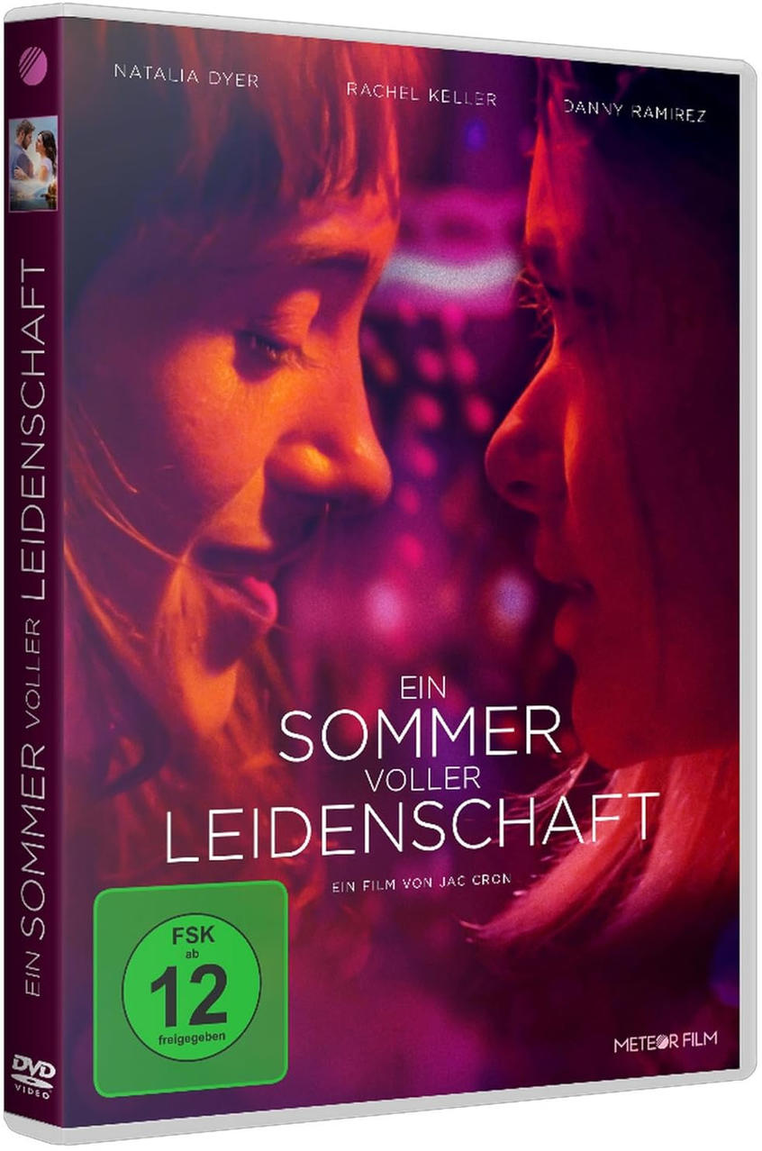 DVD-Hülle für den Film 'Ein Sommer voller Leidenschaft'. Zwei Frauen stehen sich gegenüber. Schwarze Hülle.