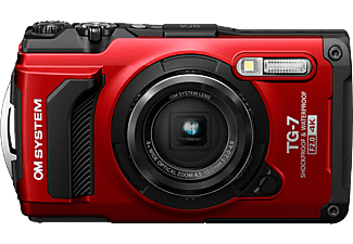 OM SYSTEM TG-7 digitális fényképezőgép, piros