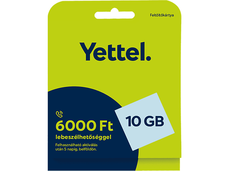 YETTEL Expressz​ 10 GB mobilnet extra SIM kártya