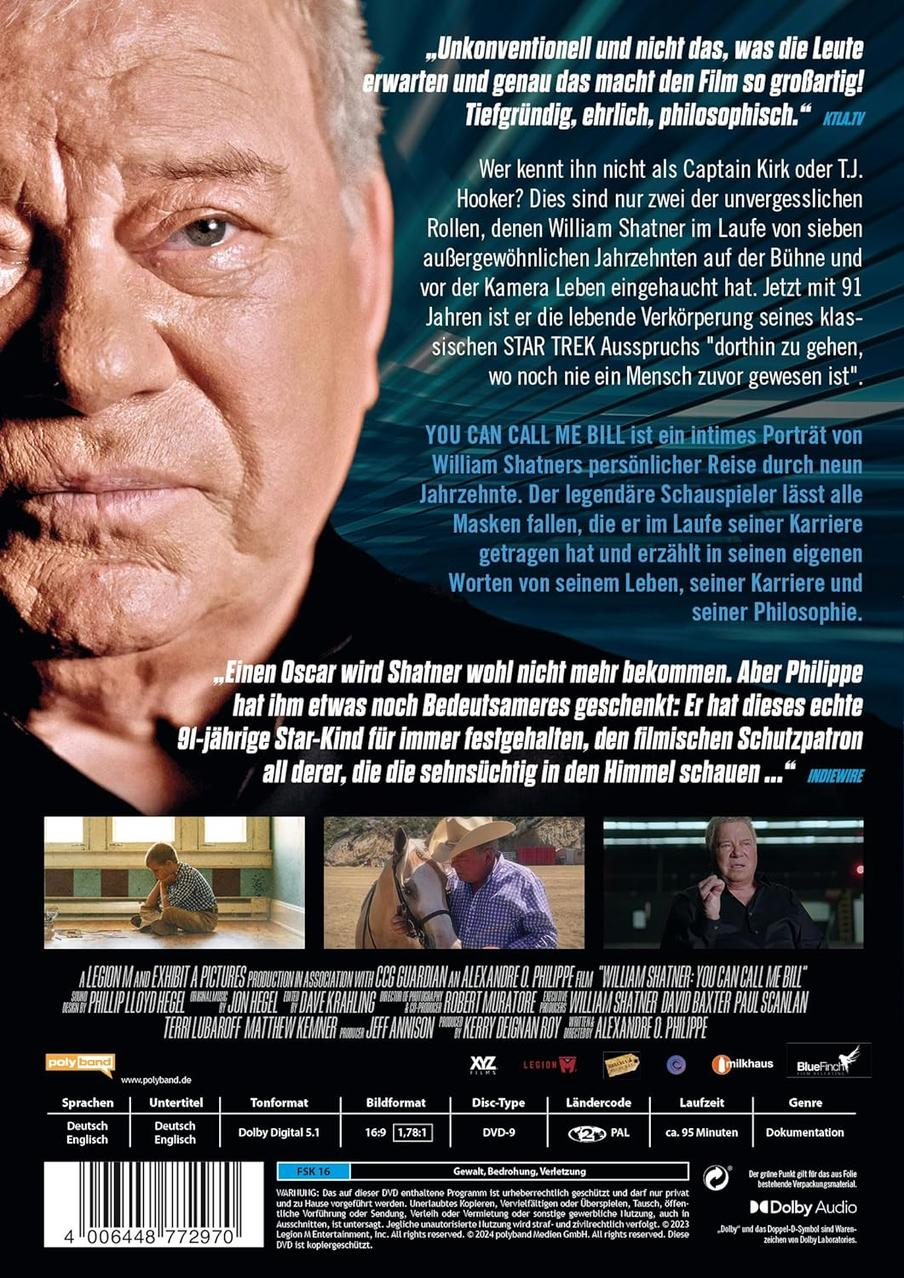 Filmposter. Porträt eines älteren Mannes. Text in mehreren Sprachen.