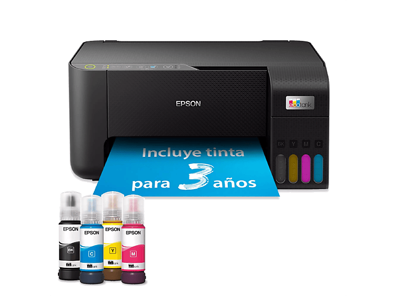 REACONDICIONADO Seminuevo Muy bueno Impresora multifunción tinta - Epson EcoTank ET-2865, Color, Tinta recargable, Negro
