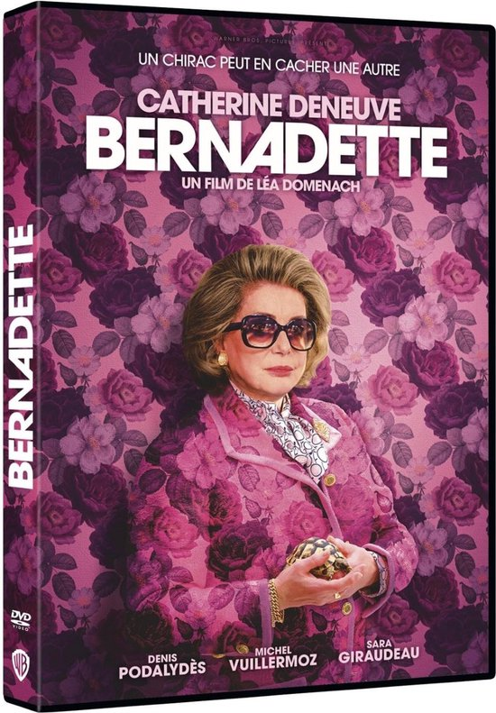 Couverture du DVD du film Bernadette, avec Catherine Deneuve en veste fleurie et lunettes de soleil.