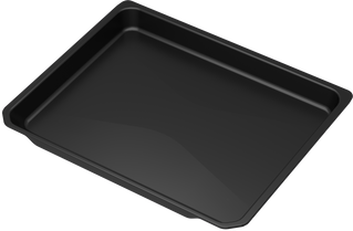 Bandeja de horno negra. Vacía y limpia.