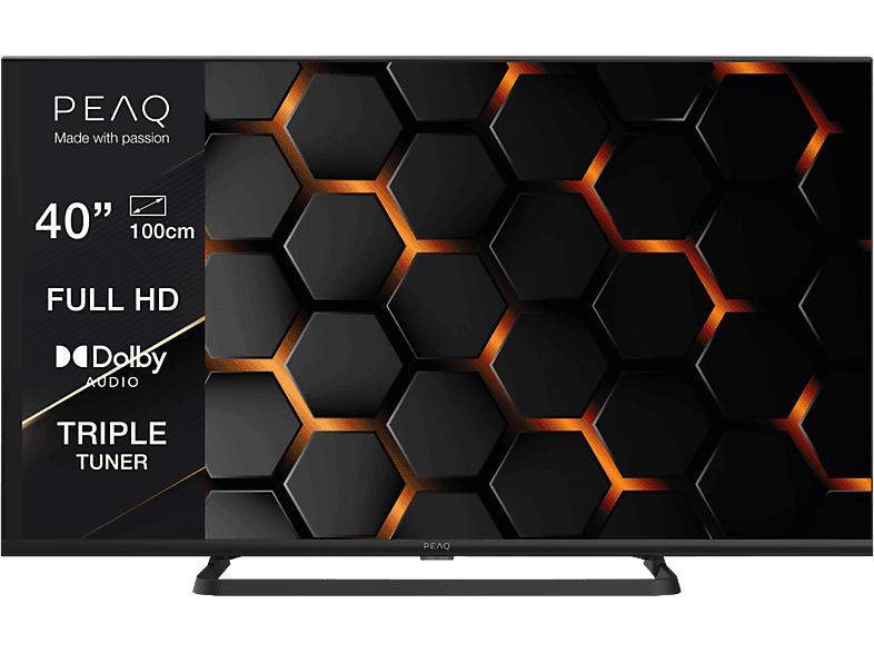 REACONDICIONADO Seminuevo Bueno TV DLED 40" - Peaq PTV 40F-5024C, Full-HD, Triple Tuner, Dolby Audio, Negro