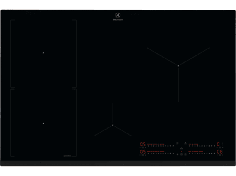 ELECTROLUX EIS82453 Beépíthető indukciós főzőlap 80 cm, SenseBoil, SlimFit, Hob2Hood, 5 zóna, Bridge, Booster, gyerekzár, ÖkoTimer