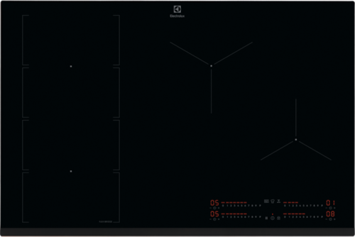 ELECTROLUX EIV85453 Beépíthető indukciós főzőlap 80 cm, SlimFit, Hob2Hood, 4 zóna, FlexiBridge, Booster, gyerekzár