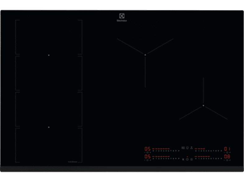 ELECTROLUX EIV85453 Beépíthető indukciós főzőlap 80 cm, SlimFit, Hob2Hood, 4 zóna, FlexiBridge, Booster, gyerekzár