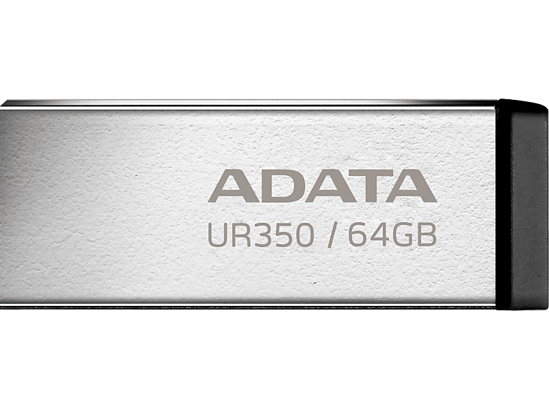 ADATA UR350 USB Pendrive, 64GB, 3.2 Gen1, 100/100 MB/s, fémház, fekete-ezüst (UR350-64G-RSR/BK)