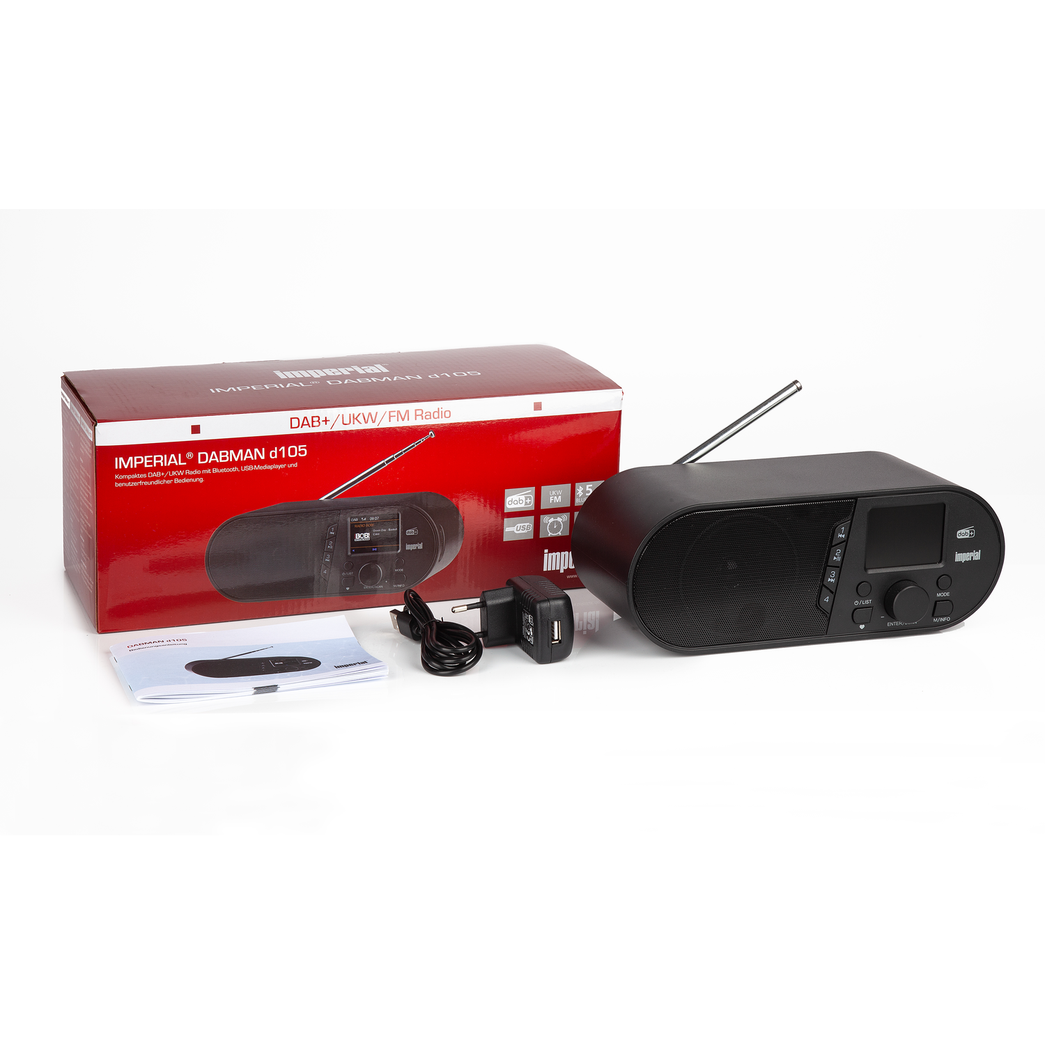 Imperial DABMAN d20 Radio-réveil (Dab -Dab-FM, Mono, réveil, Radio