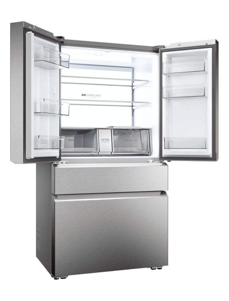 Haier HFW7918ENMP Frigorifero Side by Side 629 L No Frost Classe E Platino, Acciaio inossidabile