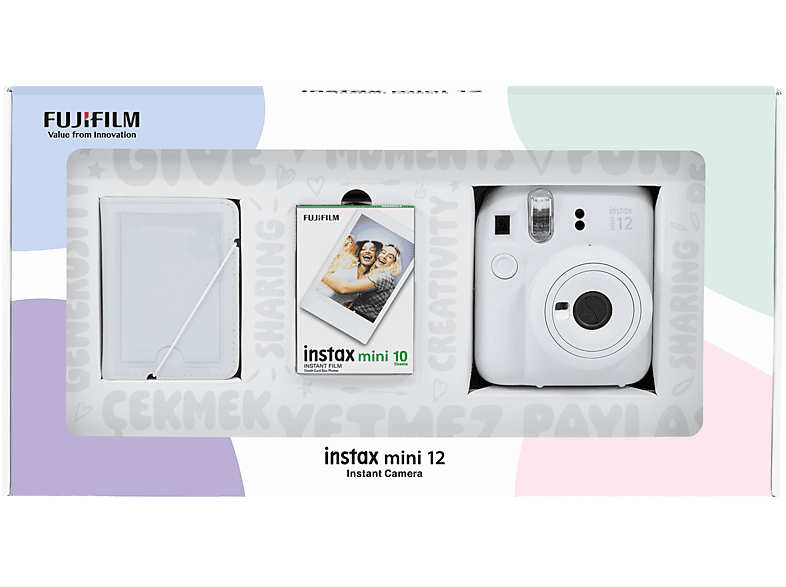 FUJIFILM Mini 12 Eko Bundle Box Anlık Fotoğraf Makinesi Beyaz_0