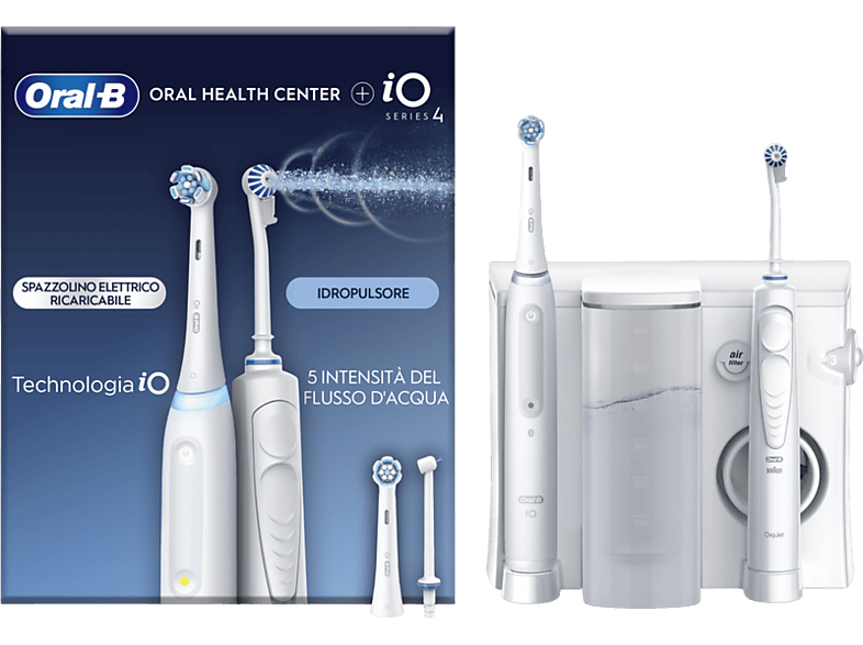 Centro de higiene dental | Oral-B Irrigador + cepillo de dientes eléctrico iO4 Quite White