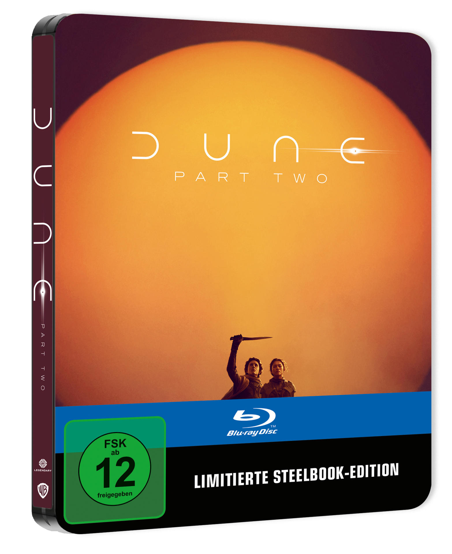 Dune: Part Two Blu-ray Disc Cover mit einer Sonne.