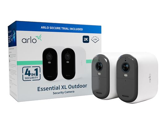 ARLO Essential 2K XL Outdoor - Telecamera di sorveglianza (2K UltraWide QHD, 2560 x 1440 (WQHD))