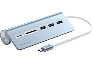 SATECHI USB Type-C Combo multiport adapter, 3xUSB-A 3.0, microSD, kék (ST-TCHCRB)