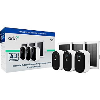 ARLO Essential HD Outdoor 3PCS - Caméra de surveillance + Panneau solaire (Full HD, 1920 x 1080 (Full HD))