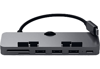 SATECHI USB Type-C CLAMP PRO iMac multiport adapter, USB-C, 3xUSB-A, microSD, asztroszürke (ST-TCIMHM)