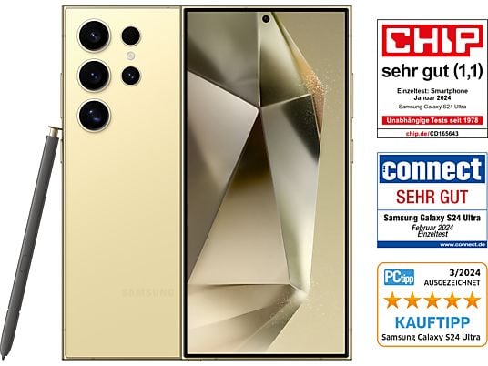 SAMSUNG Galaxy S24 Ultra - Smartphone (6,8", 512 Go, Titanium Yellow)