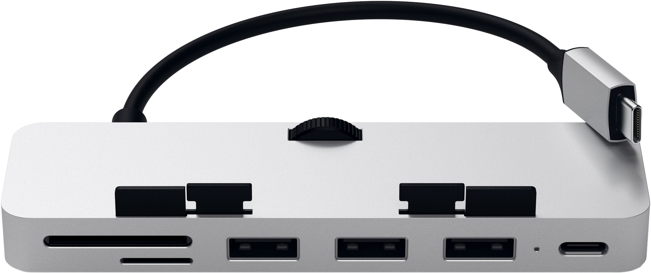 SATECHI USB Type-C CLAMP PRO iMac multiport adapter, USB-C, 3xUSB-A, microSD, ezüst (ST-TCIMHS)