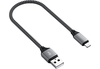 SATECHI USB-A - Lightning töltőkábel, 15W, 25 cm, szürke (ST-TAL10M)