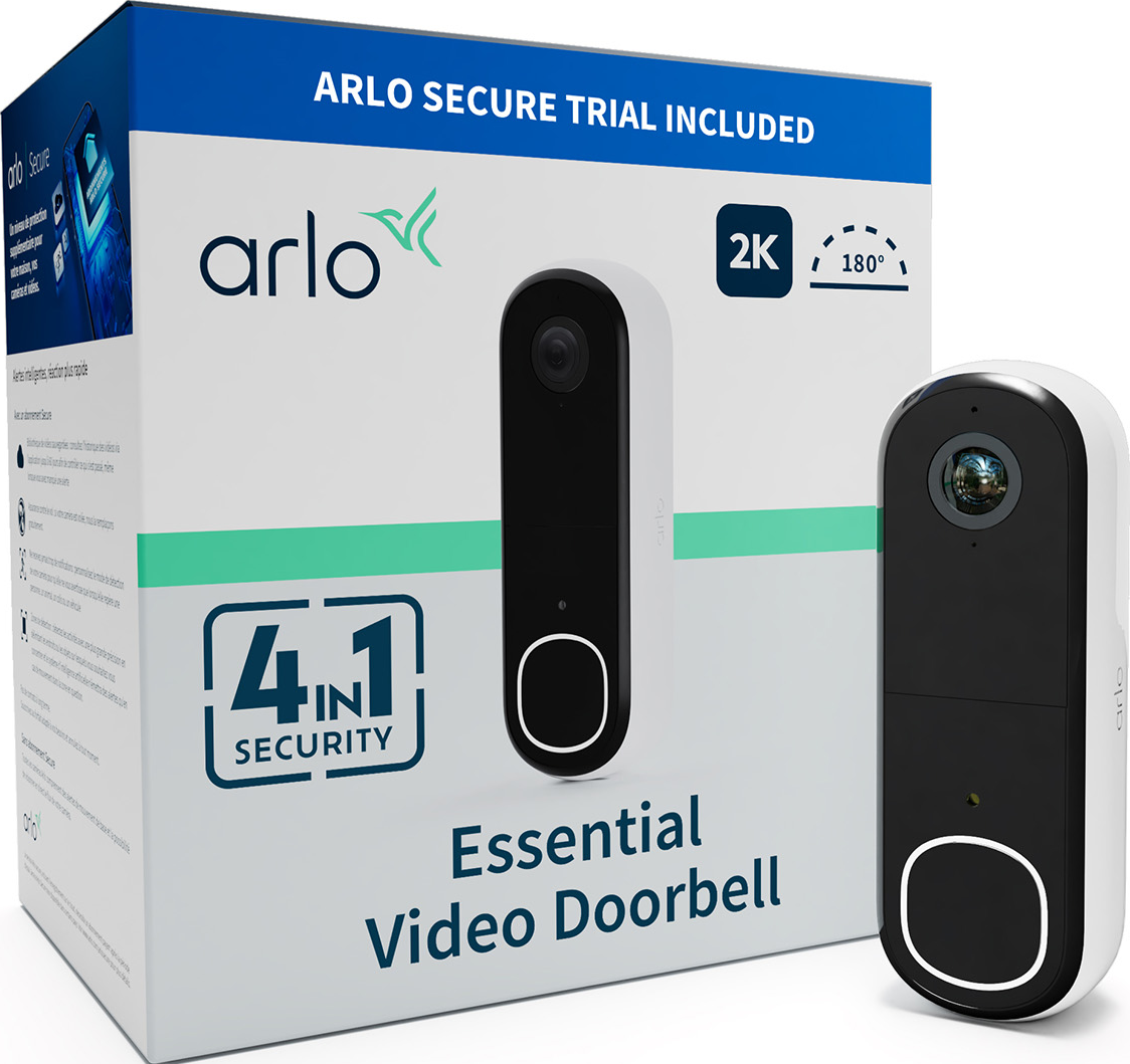 ARLO Essential 4-in-1 2K - Sonnette vidéo (blanc/noir)