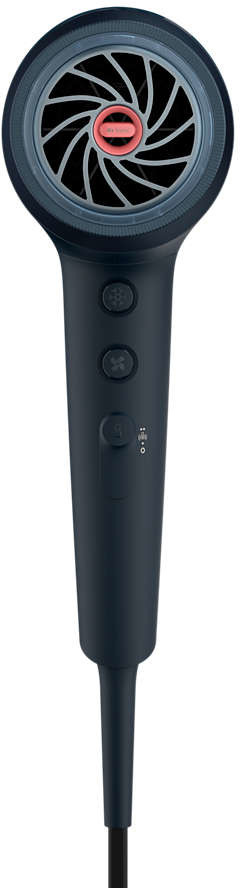 A Philips hair dryer, top-down view.