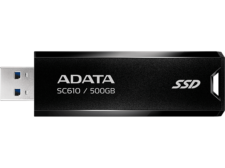 ADATA SC610 külső SSD, 500GB, USB-A 3.2 Gen2, 550/500 MB/s, fekete-piros (SC610-500G-CBK/RD)