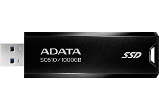 ADATA SC610 külső SSD, 1TB, USB-A 3.2 Gen2, 550/500 MB/s, fekete-piros (SC610-1000G-CBK/RD)