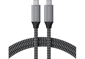 SATECHI USB4 Type-C - Type-C fonott kábel, 40 Gbps, 25 cm, szürke (ST-U4C25M)