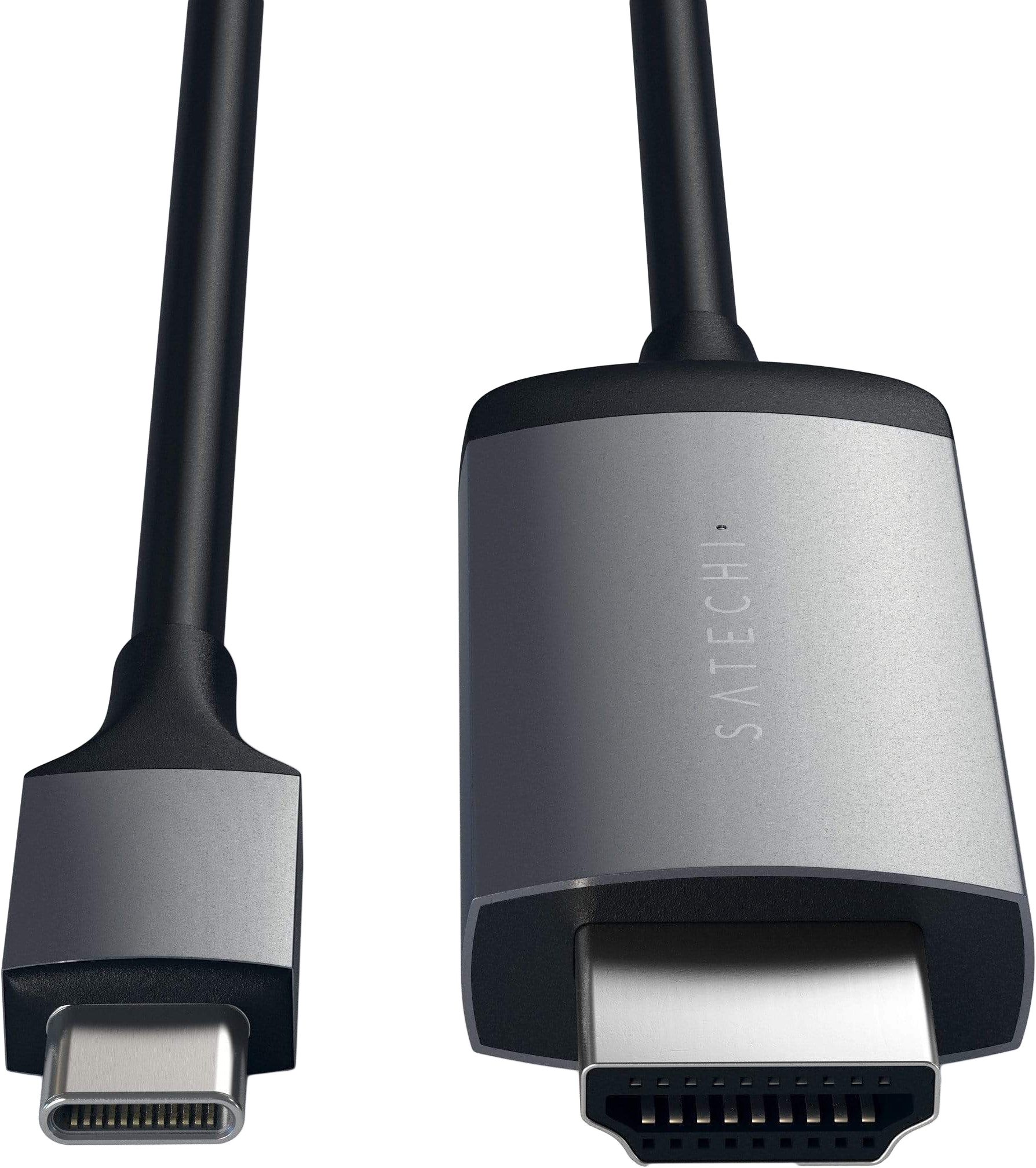 HDMI kábel USB-C csatlakozóval az egyik, és szabványos HDMI csatlakozóval a másik végén.