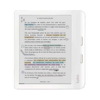 eBook - Kobo Libra Colour, 7" E Ink Kaleido 3, 32 GB, FastGLR, IPX8, Pantalla color, Blanco