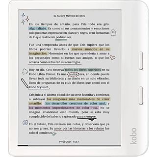 eBook - Kobo Libra Colour, 7" E Ink Kaleido 3, 32 GB, FastGLR, IPX8, Pantalla color, Blanco