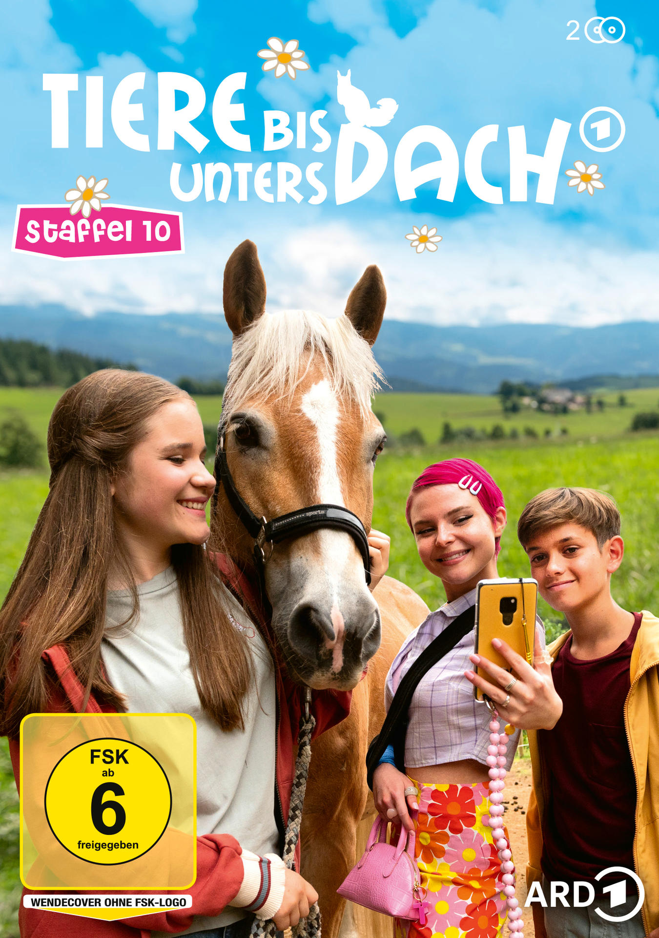 Cover zeigt drei Personen mit einem Pferd. Der Titel lautet "Tiere bis unters Dach".