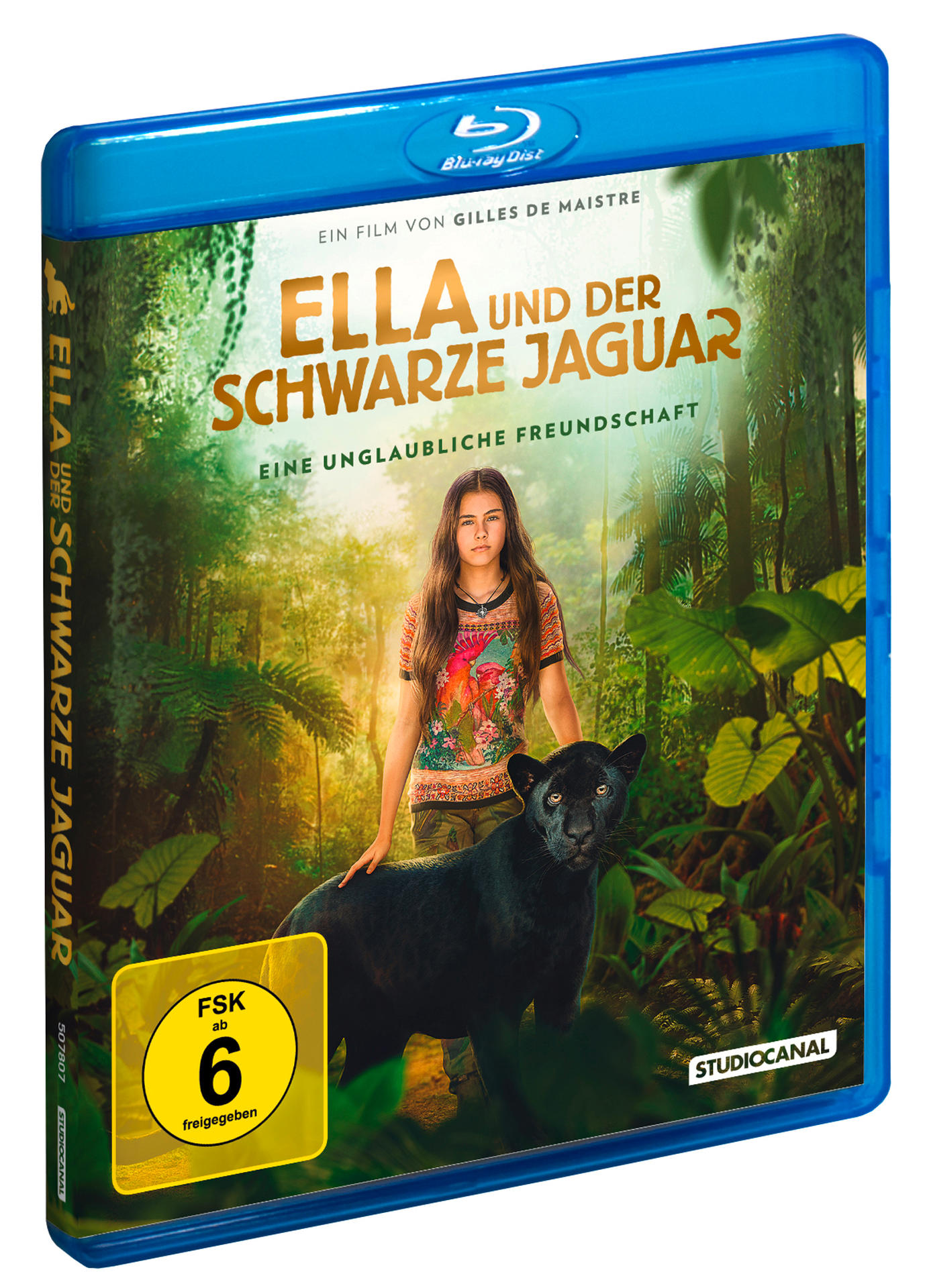 Blu-ray-Hülle mit einem Filmplakat mit einem Mädchen und einem schwarzen Jaguar.