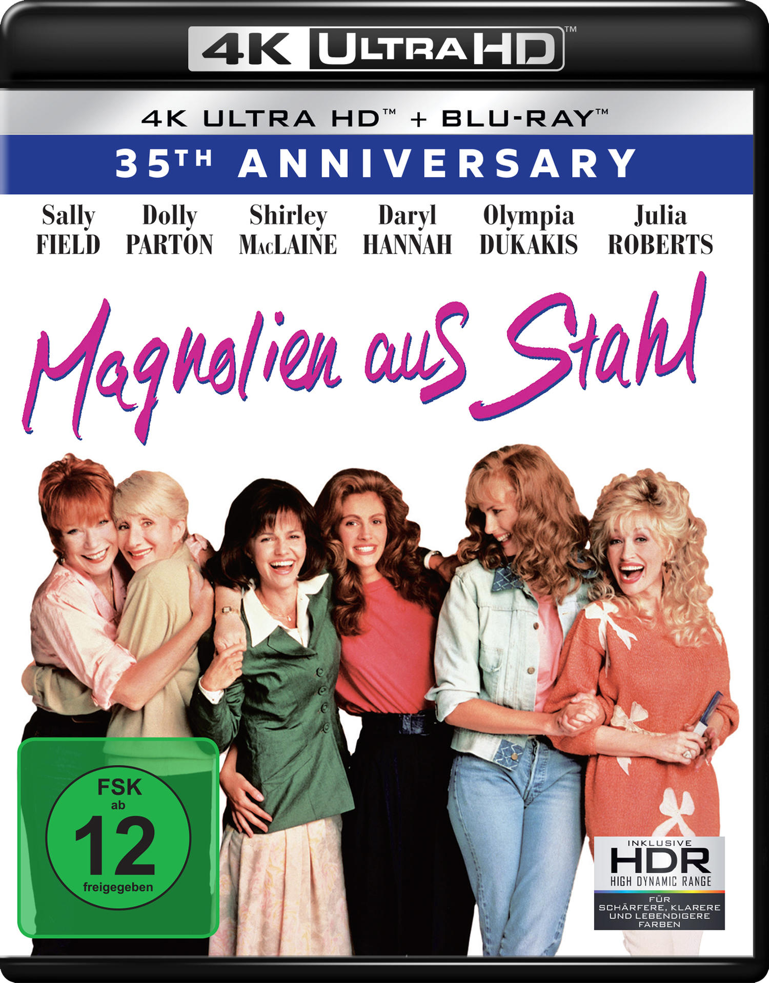 Filmcover: 'Magnolien aus Stahl', Frauen, lächelnd, bunt, 35-Jahres-Edition.