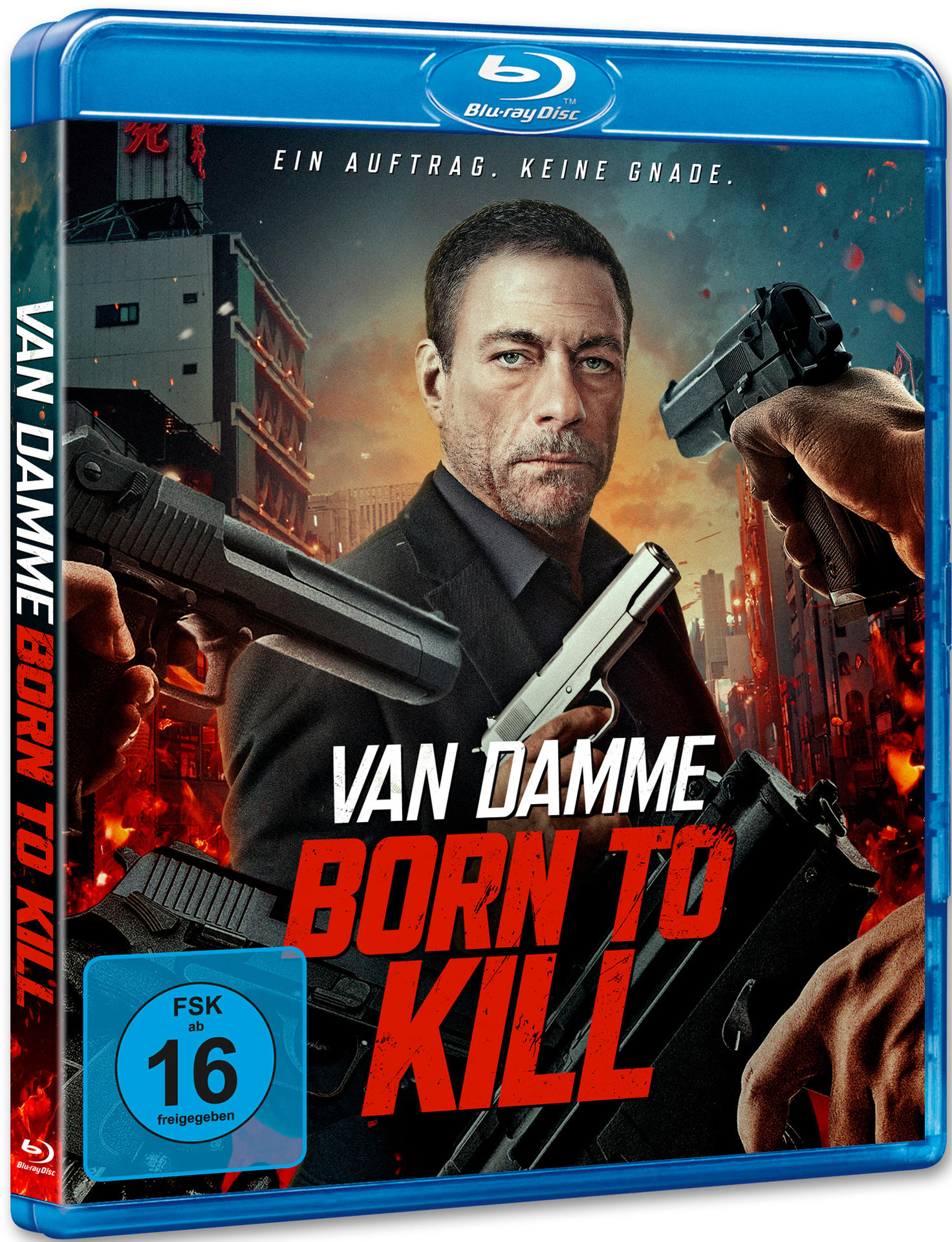Ein DVD-Cover mit einer Figur in schwarzer Maske vor einer nächtlichen Stadtlandschaft. Der Titel ist Rendel.