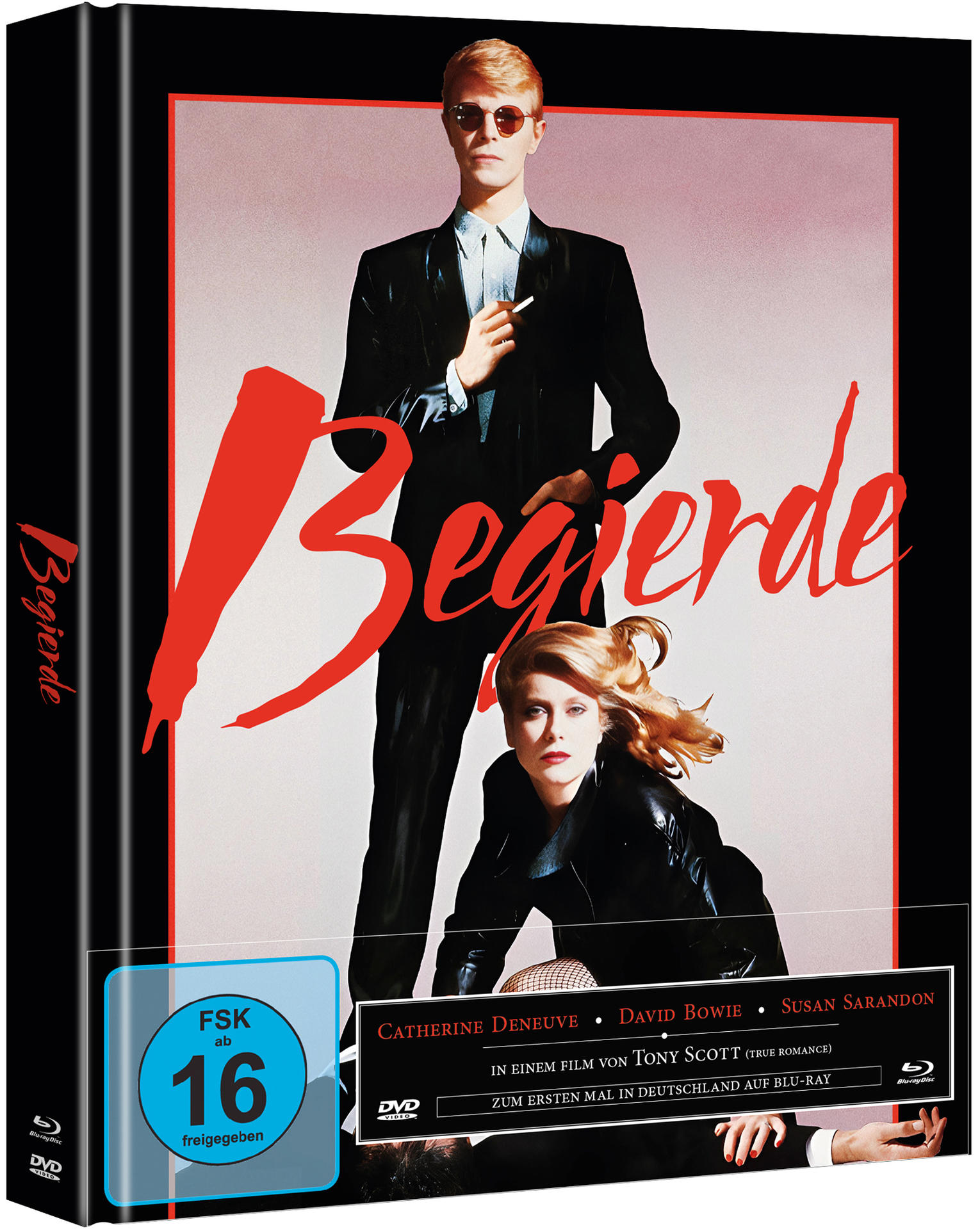 Filmcover mit zwei Personen in schwarzen Anzügen. Text auf Deutsch.