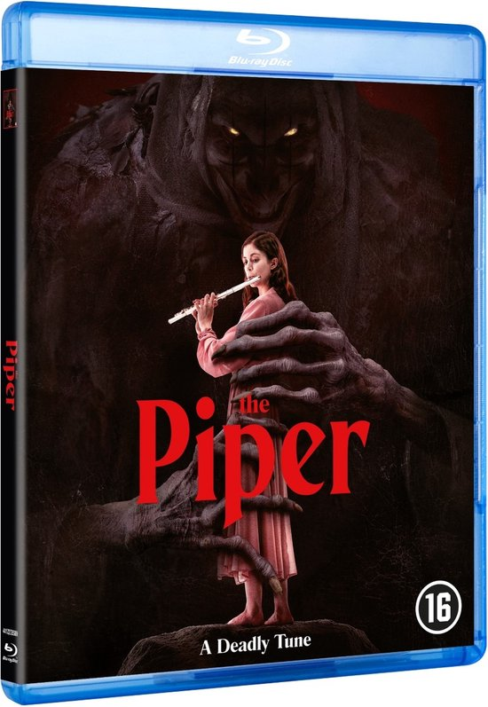 Blu-ray case for the film 'The Piper', featuring a dark, ominous figure.