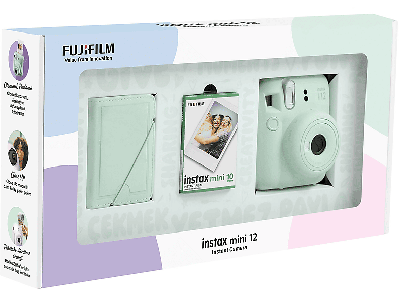 FUJIFILM Mini 12 Eko Bundle Box Anlık Fotoğraf Makinesi Mint Yeşi̇l_1