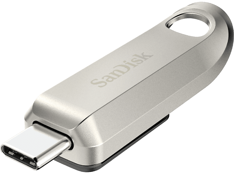 Memoria USB 256GB - SanDisk Ultra Luxe Type-C, 3.2, Hasta 400 MB/s, Compatible smartphones, Metálico, Plata