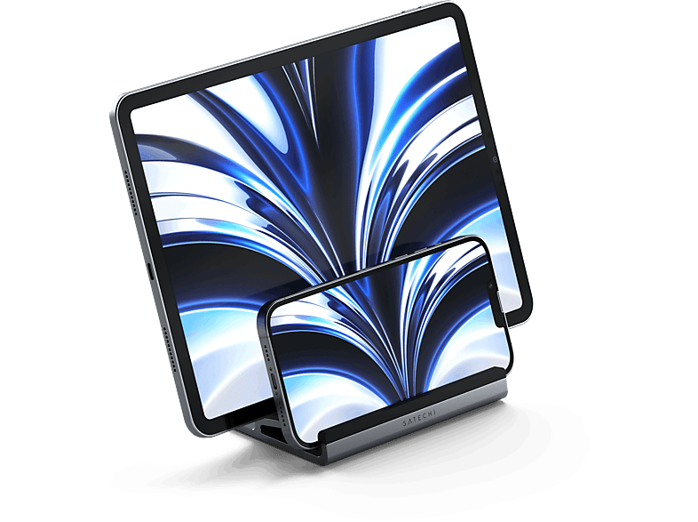 SATECHI Dual Vertical Aluminum Stand, Grau; Halterung — Foto 2 von 4