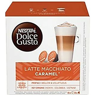 Cápsulas monodosis - Dolce Gusto Latte Macchiato Caramel, Pack de 16 cápsulas para 8 tazas
