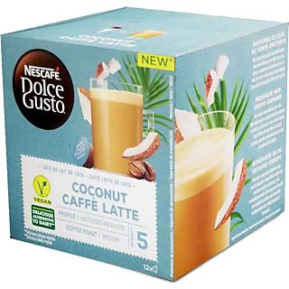 Cápsulas monodosis - Dolce Gusto 12451460 Nescafe, Café Latte con leche de coco, Apto para veganos, 12 Uds